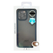 COMMA珂瑪 逸彩撞色磨砂防摔手機(jī)殼 適用于蘋果iPhone 12系列 藍(lán)邊【iPhone12 Pro Max】