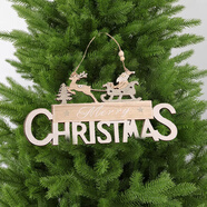 多美憶圣誕節裝飾品圣誕樹(shù)裝飾掛件商場(chǎng)店鋪氛圍場(chǎng)景布置道具銀木字牌