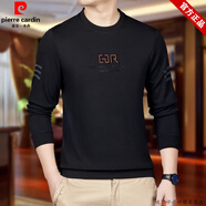 皮爾卡丹品牌純棉衛(wèi)衣男冬加絨加厚圓領(lǐng)長(zhǎng)袖t恤春秋款冬款2025體恤保暖打 黑色8817(春秋款) 175XL