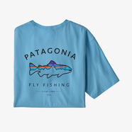 Patagonia巴塔哥尼亜鱒魚海岸線印花夏季男女款圓領(lǐng)休閑T恤短袖 淺藍(lán)色 巴塔哥尼亞 XL46 ( 160-179斤)巴塔哥尼亞