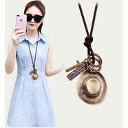 復古文藝休閑皮繩項鏈潮男女棉麻T(mén)恤配飾掛件羽毛吊墜民族風(fēng)掛墜 主圖帽子