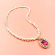 夢(mèng)君宸冰雪奇緣公主項鏈女孩兒童項鏈飾品仿珍珠項鏈寶石項鏈水晶項鏈