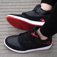 耐克（NIKE）男鞋AIR JORDAN AJ1 科技緩震戰(zhàn)靴皮革尼龍透氣男士高幫籃球鞋 AO1329-023 黑紅 42