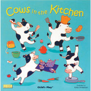 Cows in the Kitchen—紙板洞洞書：廚房里的奶?！驹孢M(jìn)口少兒繪本書籍】