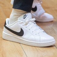 耐克（NIKE）男鞋春季新款COURT低幫運動鞋休閑鞋防滑耐磨板鞋BQ4222 CQ9246-100/皮面 經(jīng)典白黑 40