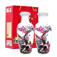 泓譽(yù)山西泓譽(yù)清香型白酒53度600ml*2瓶 景德鎮陶瓷禮盒裝 富貴吉祥2瓶禮盒裝