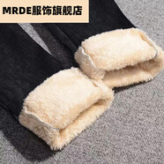 MR.DEa加絨加厚牛仔褲2022女褲子顯瘦緊身鉛筆褲打底修身小腳褲M(mǎn)R.DE 黑色(加厚羊羔絨) 加絨 30 建議120-130斤