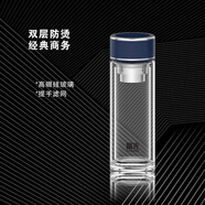 富光銘致雙層玻璃杯 藍色358ml