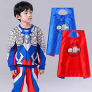 藍(lán)貝妮童裝賽羅奧特曼衣服秋冬季男童加絨套裝小男孩萬(wàn)圣節(jié)服裝兒童冬裝 賽羅奧特曼+披風(fēng) 110碼建議身高105CM
