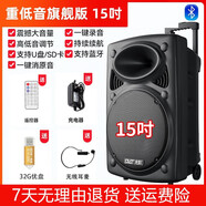 先科（SAST）廣場(chǎng)舞音響專(zhuān)業(yè)戶(hù)外k歌音箱帶話(huà)筒家用拉桿藍牙手拉麥克風(fēng) 15吋+單耳麥+U盤(pán)