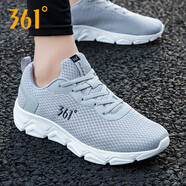 361°男鞋運動(dòng)鞋男2026年冬季新款361度網(wǎng)面透氣男士百搭休閑跑步鞋子 太空灰/曜石黑2262 44