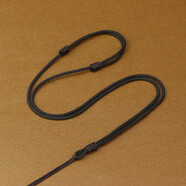 夢(mèng)逸吊墜繩玉石翡翠瑪瑙掛件吊墜掛繩男女編織紅繩掛墜項(xiàng)鏈繩 簡約黑2毫米