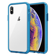 JETechJETech 蘋(píng)果iPhone X/Xs手機殼TPU軟邊PC背板防摔保護套5.8英寸屏 藍色
