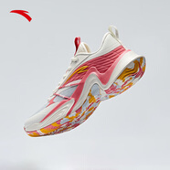 安踏（ANTA）熱浪籃球鞋男水泥克星專業(yè)實(shí)戰(zhàn)透氣緩震防側(cè)翻中幫運(yùn)動(dòng)鞋 淺霧灰/象牙白/橡樹(shù)紅-1 41