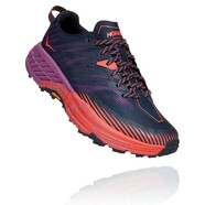 HOKA One One  Speed 4 goat 女士飛速羚羊4緩沖減震公路跑步鞋運動休閑鞋 Outer Space / Hot Coral 標準36/us5
