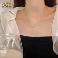SGE穗穗平安999足銀項(xiàng)鏈女鎖骨鏈輕奢高級(jí)感吊墜情人節(jié)禮物送女友 999銀麥穗項(xiàng)鏈金色【證書(shū)/刻字】