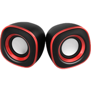 微森 筆記本桌面迷你小音箱 臺式電腦(手機電腦音箱 USB低音炮便攜式 mac小音響) 黑紅色