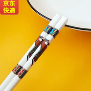 傳世瓷 景德鎮陶瓷筷子防滑防霉 骨瓷 象牙白筷子套裝10雙家用送禮