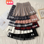 雷黛茜格子半身裙女時(shí)尚韓版A字百搭春夏短裙學(xué)院風(fēng)高腰百褶裙學(xué)生裙子 主圖款 S