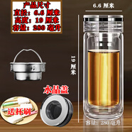 木普森迷你小水杯雙層玻璃杯耐熱精致可愛男女便攜防燙小容量口袋杯定制 透明水晶蓋280毫升 萬象網(wǎng)