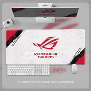 赫致（HEZHI）鼠標墊超大號ROG敗家之眼周邊鍵盤(pán)墊男電競游戲電腦桌墊鎖邊定制 黑紅配色-ROG【BA-396】 26厘米*21厘米*3mm厚度