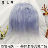 棉花娃娃假發(fā)頭套20厘米炸毛頭套毛絨布頭無(wú)屬性20cm玩偶公仔假發(fā) 19-薰衣草 小號(適合光頭娃娃)