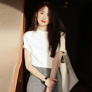 妍莉芬（yanlifen）歐洲站夏季女裝2025新款搭配衣服減齡套裝裙職場(chǎng)輕熟風(fēng)短袖兩件套 白色 M