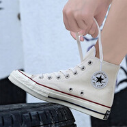 Converse匡威男鞋女鞋春夏新款1970s三星標經(jīng)典復古情侶板鞋高幫帆布鞋 162053C米白高幫 41