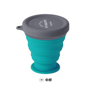 m square折疊杯便攜旅行硅膠杯碗食品級泡面碗露營(yíng)戶(hù)外野餐寶寶碗 清水藍