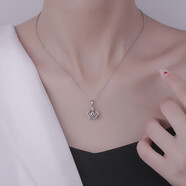 憶瑾靈動(dòng)項鏈女s999足銀跳動(dòng)的心皇冠吊墜韓版韓式簡(jiǎn)約風(fēng)百搭鎖骨鏈 皇冠靈動(dòng)-白金色-足銀999