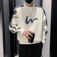WXAW香港輕奢高檔男裝圓領(lǐng)重磅衛衣男款春秋新款痞帥加絨打底休閑長(cháng)袖 白色 XL 推薦145斤以?xún)?
                                         title=