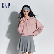 GAP女裝春秋時(shí)尚高領(lǐng)復古機車(chē)夾克美式翻領(lǐng)外套429388 粉色 S (160/80A)亞洲尺碼