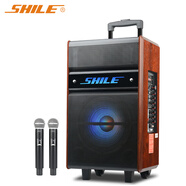 獅樂(lè) （SHILE） 獅樂(lè)廣場(chǎng)舞音響戶外藍(lán)牙便攜式木質(zhì)拉桿音箱 大功率移動(dòng)插卡播放器 SD-3 10英寸拉桿音箱