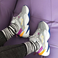 耐克（NIKE）女鞋新款運(yùn)動鞋ZOOM 2K復(fù)古老爹鞋黑白熊貓鞋休閑鞋緩震跑步鞋 AO3108-018（灰紫藍(lán)拼色） 36.5