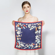 上海故事真絲絲巾女春夏桑蠶絲綢圍巾真絲小方巾生日禮物女 27#