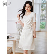 初申夏季短袖連衣裙女國(guó)風(fēng)新中式古典優(yōu)雅氣質(zhì)白裙子S141Q1016
