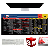 Solidworks快捷鍵鼠標墊SW CAD命令大全UG/CATIA機械設計CAXA桌墊 SW CAD快捷鍵 80cm*30cm*2mm