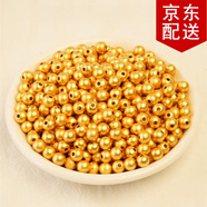 傾欣 72號玉線手工diy自編本命年紅繩手鏈編織端午五彩繩項鏈吊墜繩 6顆6mm沙金配珠