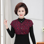 晉影2025秋冬新款駝絨棉馬甲女中年保暖護肩半袖外穿背心加絨坎肩ZQS 【夾棉款】花色1 4XL (建議140-160斤)