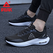 匹克態(tài)極3.0跑步鞋男士春季新款黑色網(wǎng)面透氣運動(dòng)鞋輕便回彈太極跑鞋 黑色/大白 40