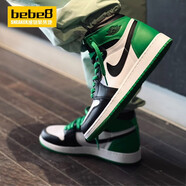 耐克（NIKE）【嚴選好物】bebe8 AJ1男女 Air Jordan 1 OG喬1高幫運動休閑鞋 黑綠腳趾女FD1437-031 36