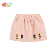 貝貝怡女童裙子短裙夏季2022新品兒童女孩裙子洋氣可愛(ài) 粉色 12個(gè)月/身高80cm