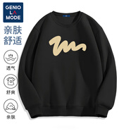 GENIOLAMODE品牌美式衛(wèi)衣男2024年春秋季薄款潮牌男生上衣大印花圓領(lǐng)外套