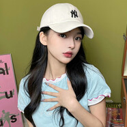 美職棒（MLB）帽子男帽女帽春夏季透氣遮陽帽新款休閑帽鴨舌帽軟頂運動棒球帽 紐約洋基/象牙色/77 均碼 F