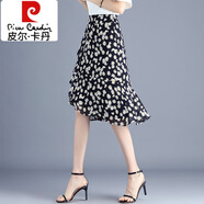 皮爾卡丹（pierre cardin）波點(diǎn)雪紡半身裙女夏2025不規(guī)則高腰裙子短裙一步包臀中長(zhǎng)款魚(yú)尾裙 小雛菊 XL 腰圍2尺2/適合111-120斤