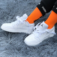 耐克（NIKE）女子Air Jordan 1 Low GS低幫AJ1潮流緩震耐磨籃球鞋 553560-101 純白 35.5