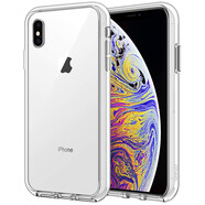 JETechJETech 蘋果iPhone XS Max手機(jī)殼TPU軟邊防摔保護(hù)殼PC背板保護(hù)套6.5英寸屏 透明