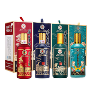 茅臺（MOUTAI）53度 茅臺王子酒 生肖年份紀(jì)念酒 收藏婚宴禮盒名酒 醬香型白酒  53度 500mL 4瓶 （鼠豬狗雞年）組合