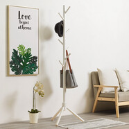 木馬人實(shí)木衣帽架衣架落地辦公室臥室掛衣架立式客廳室內收納架置物架 【健康實(shí)木】圓柱款-純凈白