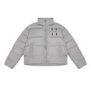MEDM【王鶴棣同款】MEDM國潮牌字母刺繡立領(lǐng)羽絨棉服男寬松冬季外套 灰色 L